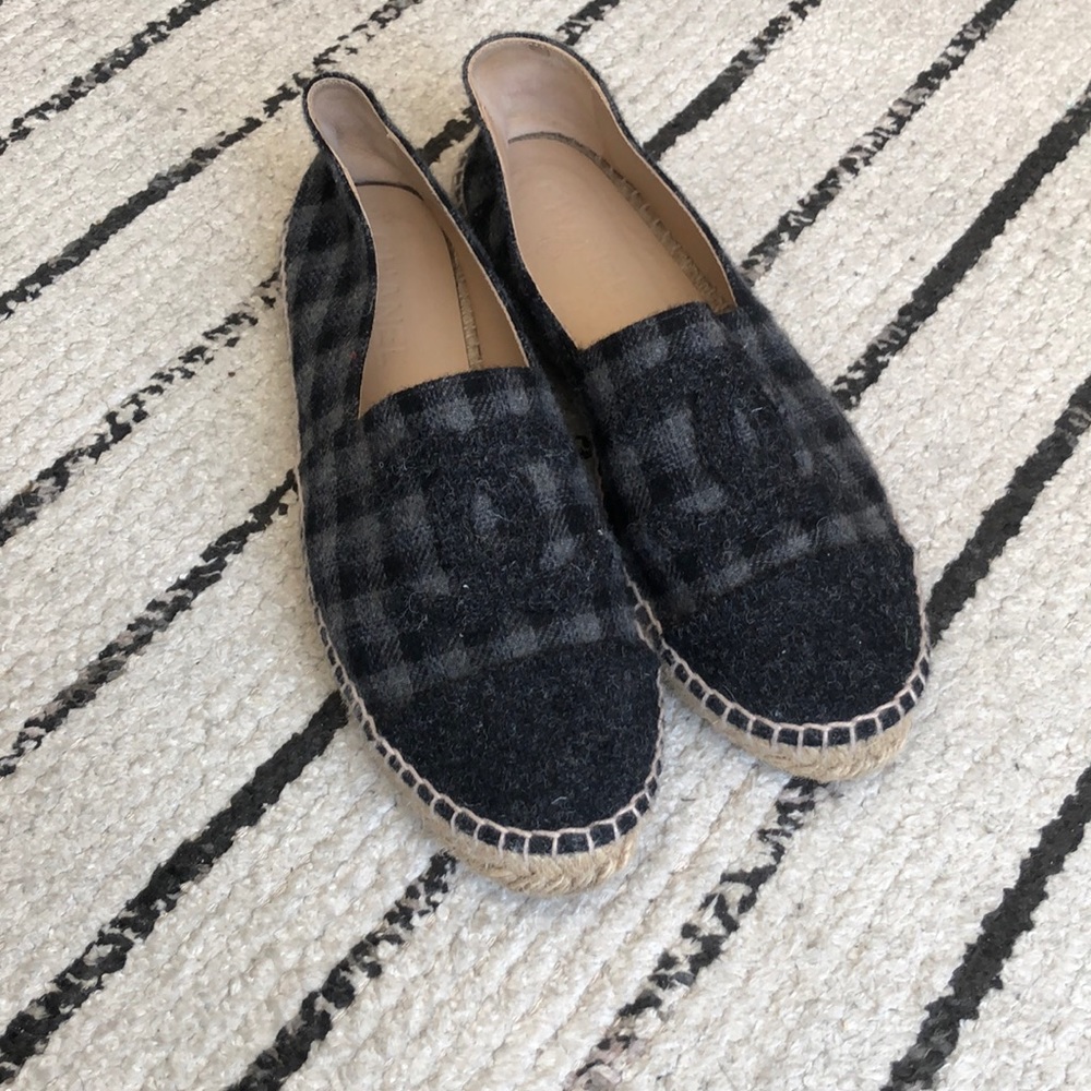 Chanel Plaid Espadrille Size 39